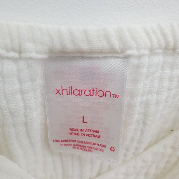 Xhilaration Womens Side Slit Swim Cover Up Dress Size L White Sleeveless Boho - Picture 10 of 15